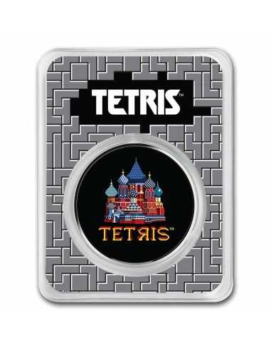 TETRIS™ Cathedral 1 Oz Silver Colorized Coin 2$ Dollars Niue 2021 - Coins & More - Niue