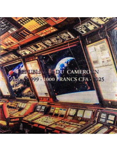 SPACE CONTROL Celestial Odyssey 1 Oz Silver Coin 1000 Francs Cameroon 2025 - Coins & More - Kamerun
