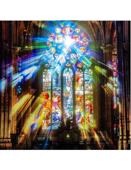 DIVINE LIGHT Stained Glass Art 1 Oz Silver Coin 1000 Francs Cameroon 2025 - Coins & More - Camerún