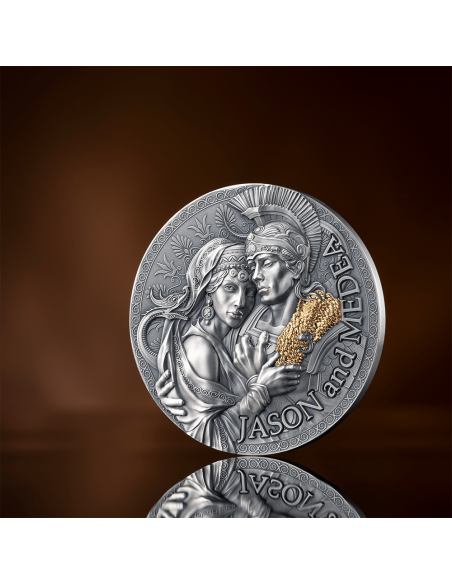 JASON AND MEDEA The Great Greek Mythology 2 Oz Silver Coin 2000 Francs Cameroon 2024 - Coins & More - Camerun