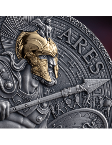 ARES The Great Greek Mythology 2 Oz Silver Coin 2000 Francs Cameroon 2024 - Coins & More - Cameroun