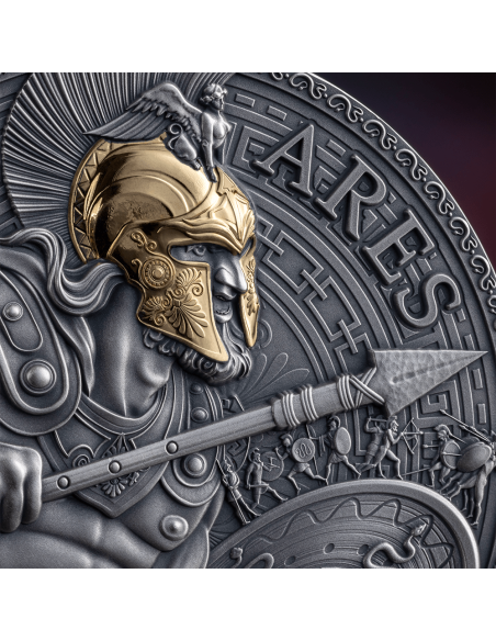 ARES The Great Greek Mythology 2 Oz Silver Coin 2000 Francs Cameroon 2024 - Coins & More - Cameroun