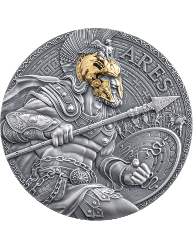 ARES The Great Greek Mythology 2 Oz Silver Coin 2000 Francs Cameroon 2024 - Coins & More - Cameroun