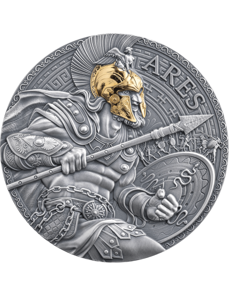 ARES The Great Greek Mythology 2 Oz Silver Coin 2000 Francs Cameroon 2024 - Coins & More - Cameroun