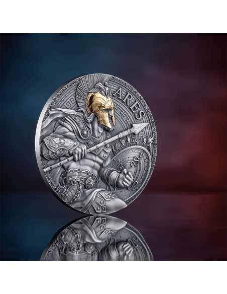 ARES The Great Greek Mythology 2 Oz Silver Coin 2000 Francs Cameroon 2024 - Coins & More - Cameroun