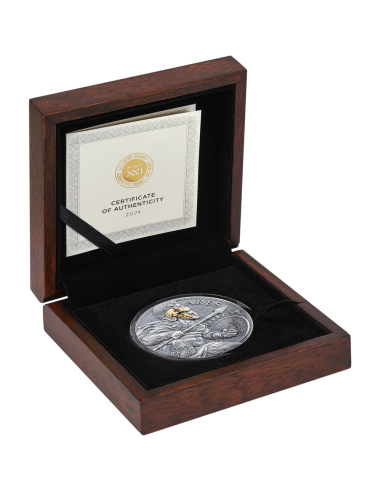 ARES The Great Greek Mythology 2 Oz Silver Coin 2000 Francs Cameroon 2024 - Coins & More - Cameroun