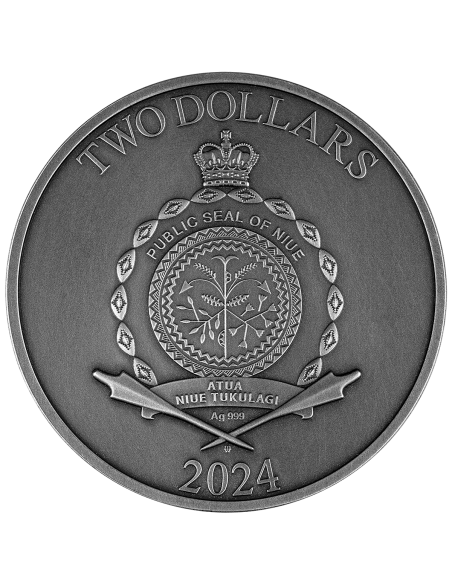 LUNAR CALENDAR 2 Oz Silver Coin 2$ Niue 2024 - Coins & More - Niue