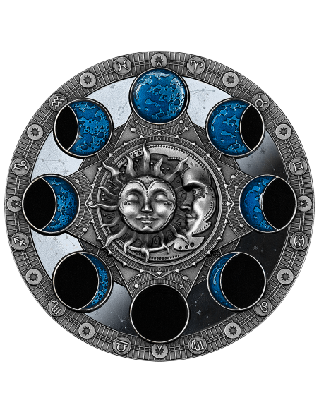 LUNAR CALENDAR 2 Oz Silver Coin 2$ Niue 2024 - Coins & More - Niue