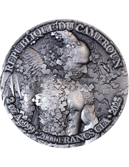 SAINT GABRIEL Archangel 2 Oz Antique Silver Coin 2000 Francs Cameroon 2025 - Coins & More - Kamerun