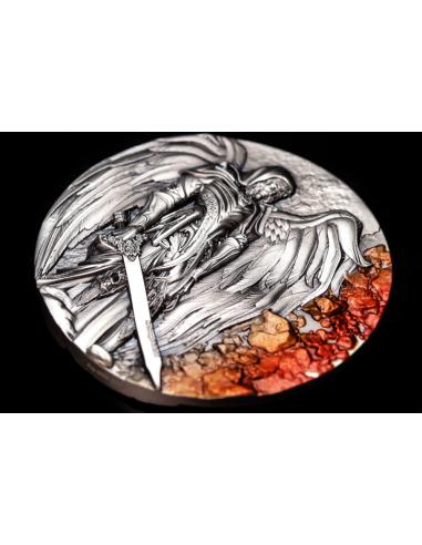 SAINT GABRIEL Archangel 2 Oz Antique Silver Coin 2000 Francs Cameroon 2025 - Coins & More - Kamerun