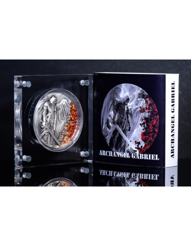SAINT GABRIEL Archangel 2 Oz Antique Silver Coin 2000 Francs Cameroon 2025 - Coins & More - Kamerun