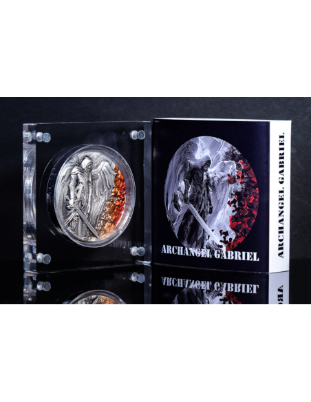 SAINT GABRIEL Archangel 2 Oz Antique Silver Coin 2000 Francs Cameroon 2025 - Coins & More - Kamerun