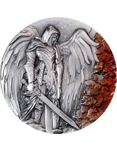 SAINT GABRIEL Archangel 2 Oz Antique Silver Coin 2000 Francs Cameroon 2025 - Coins & More - Kamerun