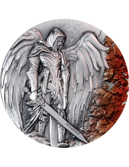 SAINT GABRIEL Archangel 2 Oz Antique Silver Coin 2000 Francs Cameroon 2025 - Coins & More - Kamerun