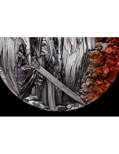 SAINT GABRIEL Archangel 2 Oz Antique Silver Coin 2000 Francs Cameroon 2025 - Coins & More - Kamerun
