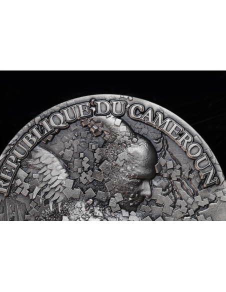 SAINT GABRIEL Archangel 2 Oz Antique Silver Coin 2000 Francs Cameroon 2025 - Coins & More - Kamerun