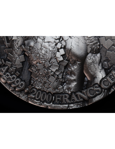 SAINT GABRIEL Archangel 2 Oz Antique Silver Coin 2000 Francs Cameroon 2025 - Coins & More - Kamerun