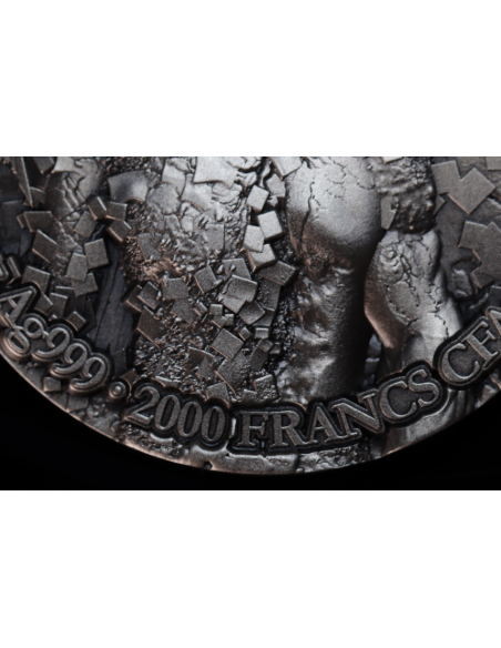SAINT GABRIEL Archangel 2 Oz Antique Silver Coin 2000 Francs Cameroon 2025 - Coins & More - Kamerun