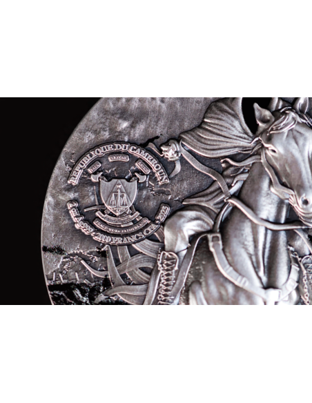 HEADLESS HORSEMEN Chronicles of Enchantment European Legends 2 Oz Antique Silver Coin 2000 Francs Cameroon 2025 - Coins & Mor...