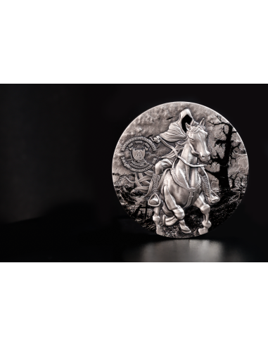 HEADLESS HORSEMEN Chronicles of Enchantment European Legends 2 Oz Antique Silver Coin 2000 Francs Cameroon 2025 - Coins & Mor...