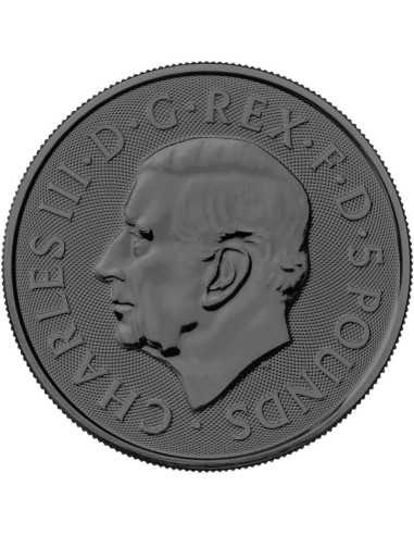 BURNING BULL OF CLARENCE Royal Tudor Beasts 2 Oz Silver Coin 5£ United Kingdom 2023 - Coins & More - Reino Unido