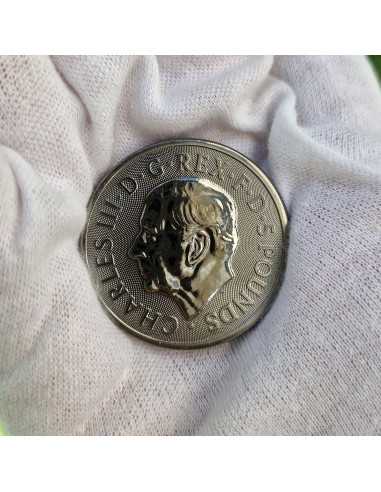 BURNING BULL OF CLARENCE Royal Tudor Beasts 2 Oz Silver Coin 5£ United Kingdom 2023 - Coins & More - Reino Unido