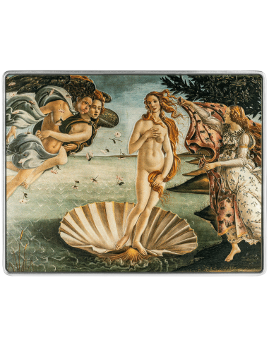 BIRTH OF VENUS 1486 By Sandro Botticelli Colored 1 Oz Silver & 14 Oz Copper Coin 1000 Francs Chad 2024 - Coins & More - Tschad