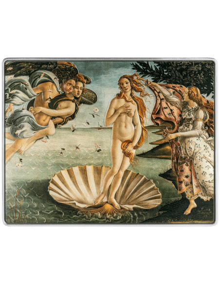 BIRTH OF VENUS 1486 By Sandro Botticelli Colored 1 Oz Silver & 14 Oz Copper Coin 1000 Francs Chad 2024 - Coins & More - Tschad