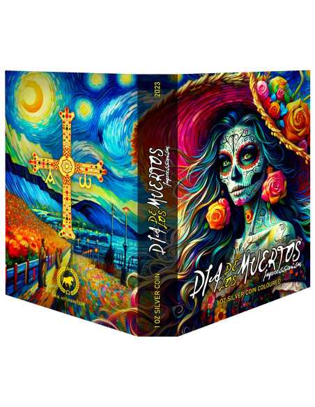 DIA DE LOS MUERTOS Impressionism Edition 1 Oz Silver Coin Mexico 2023 - Coins & More - Mexique