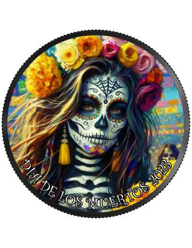 DIA DE LOS MUERTOS Impressionism Edition 1 Oz Silver Coin Mexico 2023 - Coins & More - Mexique