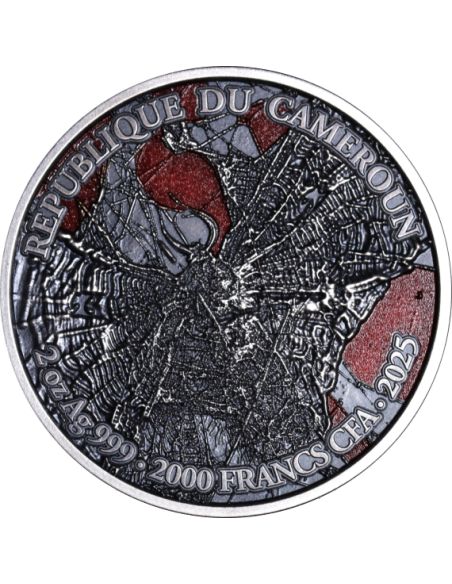 TARANTULA Where is the Spider 2 Oz Antique Silver Coin 2000 Francs Cameroon 2025 - Coins & More - Cameroun