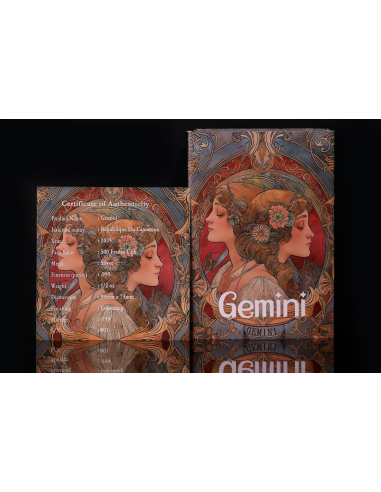 GEMINI 12 Zodiac Series Silver Coin 500 Francs CFA Cameroon 2025 - Coins & More - Camerún