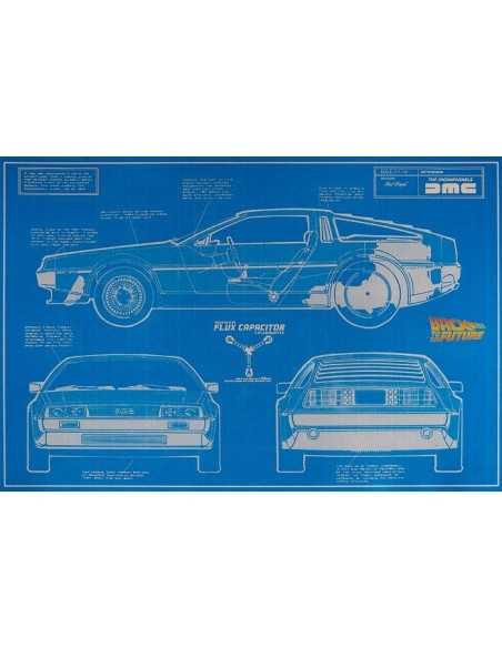 DELORIAN BLUEPRINT Retour Vers Le Futur 35g Silver Foil 2021 - Coins & More - Argent