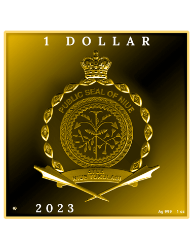 WHEATFIELD WITH CROWS 170th Anniversary of Vincent van Gogh 1 Oz Silver Coin 1$ Niue 2023 - Coins & More - Niue