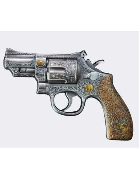 REVOLVER GUN 5 Oz Silver Coin 3000 Francs Cameroon 2024 - Coins & More - Cameroon