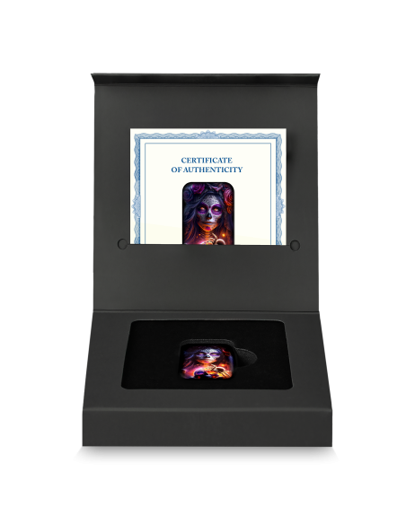 DIA DE LOS MUERTOS SPIDER Premium Cast Bar 2 Oz Silber - Coins & More - Silber