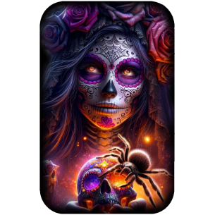 DIA DE LOS MUERTOS SPIDER Premium Cast Bar 2 Oz Plata - Coins & More - Plata