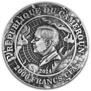 CHINESE DRAGON & DRAGON 2 Oz Silber 11,5 Oz Kupfermünze 2000 Francs Kamerun 2024 - Coins & More - Kamerun 2
