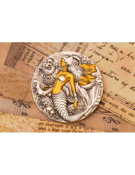 SIREN Greek Mythology Series Pièce de monnaie en argent 2 onces 2000 Francs Cameroun 2025 - Coins & More - Cameroun