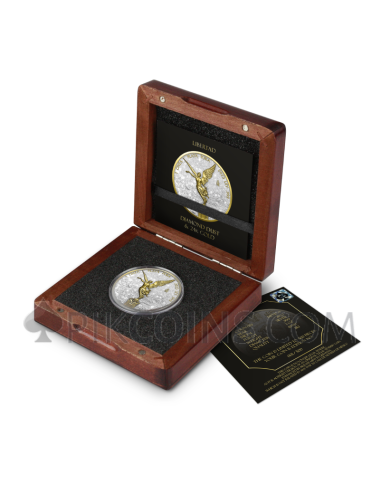LIBERTAD Diamantstaub & 24k Gold 1 Oz Silbermünze Mexiko 2023 - Coins & More - Mexiko