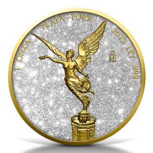 LIBERTAD Polvere di diamante e oro 24k Moneta d'argento da 1 Oz Messico 2023 - Coins & More - Messico