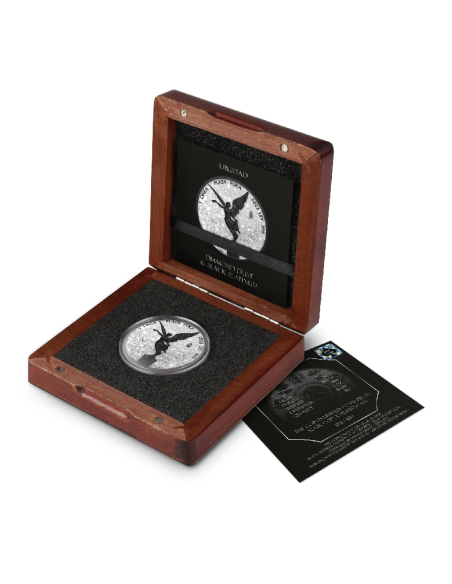LIBERTAD Poussière de diamant et platine noir Pièce d'argent 1 Oz Mexique 2023 - Coins & More - Mexique