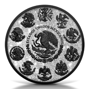 LIBERTAD Diamantstaub & Schwarzes Platin 1 Oz Silbermünze Mexiko 2023 - Coins & More - Mexiko 2