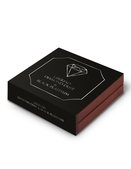 LIBERTAD Poussière de diamant et platine noir Pièce d'argent 1 Oz Mexique 2023 - Coins & More - Mexique