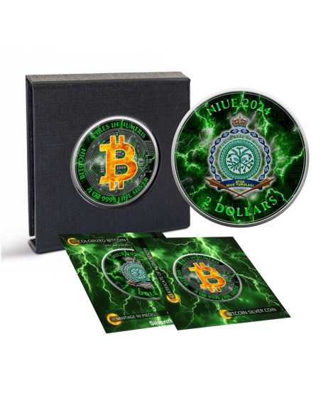 BITCOIN ENERGY III 1 Oz Silver Coin 2$ Niue 2024 - Coins & More - Niue