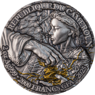SAN REMIEL Arcangelo 2 Oz Moneta d'Argento Antica 2000 Franchi Camerun 2025 - Coins & More - Camerun 2