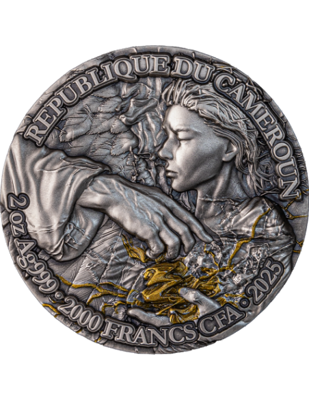 SAINT REMIEL Erzengel 2 Oz Antike Silbermünze 2000 Francs Kamerun 2025 - Coins & More - Kamerun