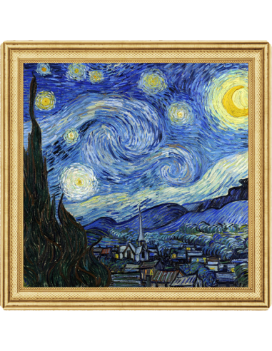 STARRY NIGHT 170th Anniversary of Vincent van Gogh Moneda de Plata de 2 Oz 2$ Niue 2023 - Coins & More - Niue