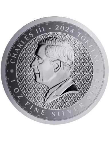 TERRA PIENA Terra 1 Oz Moneta d'Argento 5$ Tokelau 2024 - Coins & More - Tokelau