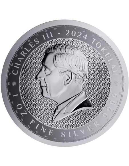 TERRA PIENA Terra 1 Oz Moneta d'Argento 5$ Tokelau 2024 - Coins & More - Tokelau